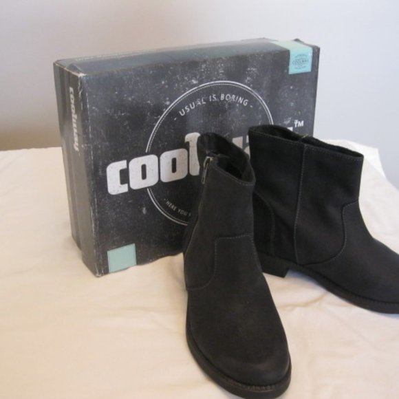 BLACK LEATHER Zip-up BOOTS - NEW - Picture 6 of 6